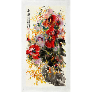 传统中国画花鸟画刘作军《春晖》花鸟画作品