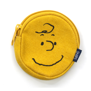 日本杂志附录 查理·布朗 可爱笑脸圆形零钱包钥匙包小物品收纳包