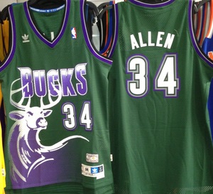 adidas swingman nba ray allen 雷阿伦 密尔沃基雄鹿队 复古球衣