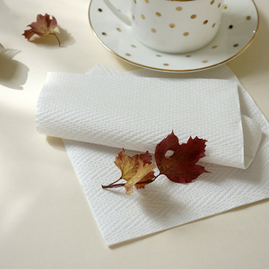 【波纹】德国paper design进口压花餐巾纸1包16张白色压花纸巾