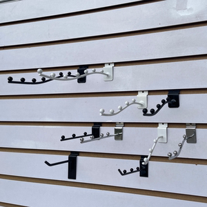 白色带珠挂钩货架槽板挂勾s型直钩展示架服装店挂衣服小商品袜子