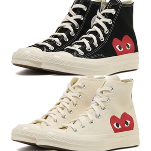 美美代购 cdg play 2022 川久保玲男女同款 联名款高帮帆布鞋mar