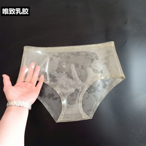 latex 纯天然乳胶内衣女士内裤低腰三角裤性感透明色紧身高弹定制