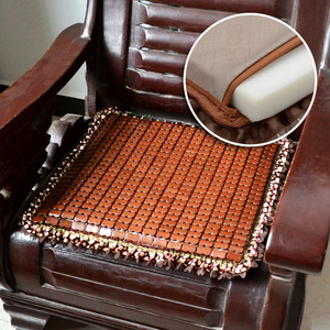 实木椅子坐垫夏季凉席海绵垫中式红木沙发座垫竹片防滑太师椅软垫