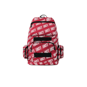 1807潮流新品满logo印花红色双肩包时尚大容