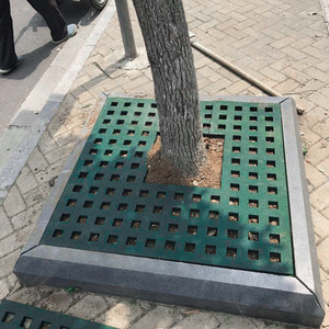 塑胶树池篦子热熔橡胶护树板树坑盖板