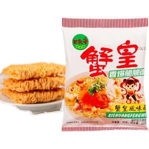 三太子方便面蟹黄面蟹皇整箱干吃面香爆脆脆面30克x20袋 600克/箱