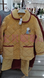 曼诗婷专柜正品秋冬新品女士加绒加厚夹棉家居服套装睡衣M802230