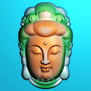 新款观音头像文殊普贤佛美女仕女头像玉雕图浮雕图精雕图jdp