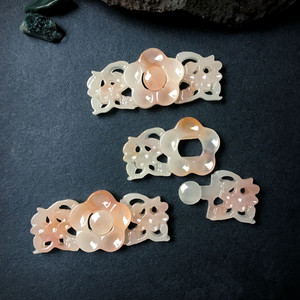 梅花树脂汉服子母扣 唯美如玉古风古典钮扣百搭纽扣衣服装饰扣子