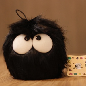 灰尘精灵公仔挂件宫崎骏小黑球煤炭球煤煤球毛绒玩具吉卜力