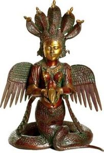 代购 印度教娜迦族蛇神10.7铜雕塑雕像客厅摆件装饰家居桌面