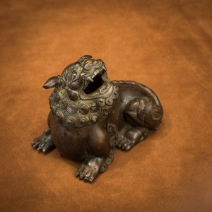 清代老紫铜点云谷款望天吼老香炉熏香炉书房摆件古玩杂项佛具收藏