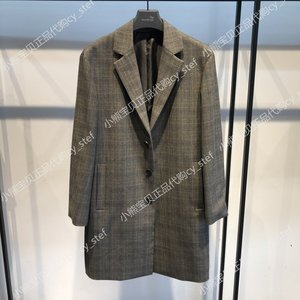 现货mind bridge专柜正品秋季男式毛呢格子风衣muca6101-1980