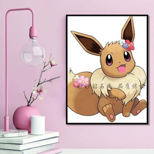 20023新款精灵宝可梦伊布钻石画儿童手工diy女孩点贴画点钻十字绣