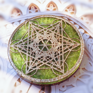 超大号手工定制柏拉图多面体原创高频水晶杯垫摆件喜悦曼陀罗正品