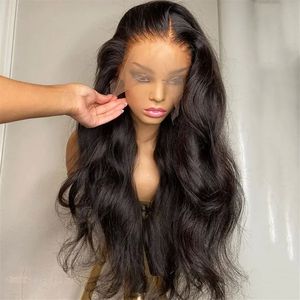 13x4 13X6 Body Wave Transparent Lace Front Wig Bling Hair HD