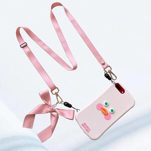 斜挎背带手机挂绳通用款手机壳挂脖长绳可调节潮牌蝴蝶结加长女生