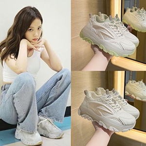 00滕白白淘宝jisoo金智秀同款鞋欢乐颂曲筱绡高跟鞋粗跟防水台小个