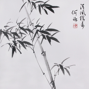手绘一尺斗方国画竹子小品水墨画原稿字画直销推荐书房挂画保真迹