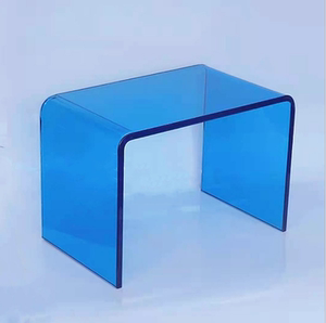 透明亚克力换鞋凳子桌子北欧简约折弯亚克力家具 u型有机玻璃茶几