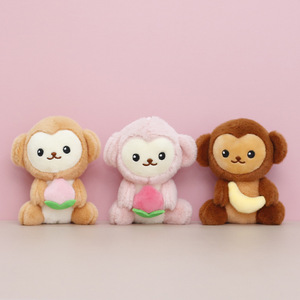 毛绒玩具水果猴公仔可爱猴子玩偶儿童书包包挂饰娃娃钥匙扣小挂件