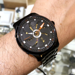 特价古尊正品手表蛟龙号男表镂空透底自动机械表黑色钢带防水运动