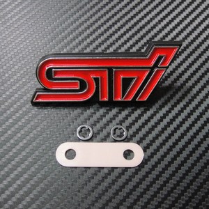 酷ya车饰 汽车改装车标 改装中网标 sti车会标 徽标 红色/粉色