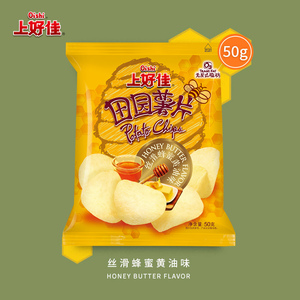 Oishi/上好佳 田园薯片蜂蜜黄油味50g膨化食品好吃休闲零食送礼