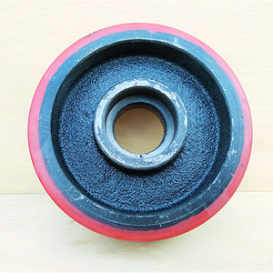 聚氨脂pu液压车轮搬运车轮叉车轮 平台车轮脚轮配件 125*38