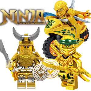 中国积木幻影忍者积木金龙大师神龙盾黄金劳埃德绝版人仔益智玩具