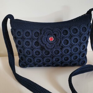 成品手工编织包钩针编织包冰丝线钩包单肩斜跨女包时尚针织小包