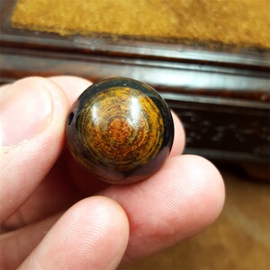 四子王旗单眼一眼天眼蒙天珠圆珠1.95多宝手串九眼页岩配珠c140