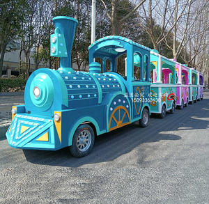 公园商场景区电动燃油可载人无轨小火车游乐场设备儿童乐园观光车