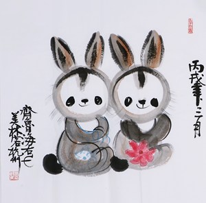 韩美林兔