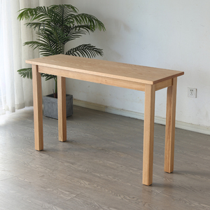 纯实木窄书桌白橡木书桌小桌子边桌小工作台电脑桌小户型桌子定制