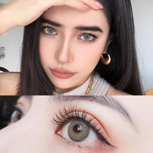 埃米尔灰色美瞳年抛女欧美混血半年抛可月抛盒隐形眼镜糖美乐菲k