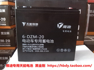 雅迪电动车电池48v20ah全新原装正品原厂专用旧换新胶体天能电瓶