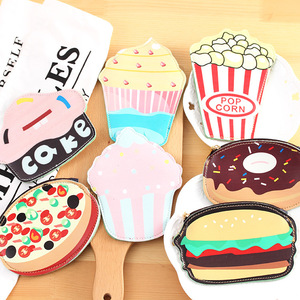 韩国创意零食汉堡个性手拿小硬币包 学生可爱卡通零钱包女钥匙包