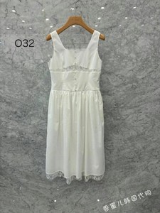 JS NEWYORK 韩国东大门女装代购 24春 设计款纯色拼接连衣裙 O32