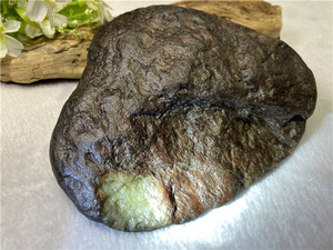 黄白河磨玉原石手把件和田玉籽料老玉岫玉析木料吊坠手串手镯原料