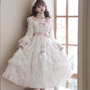 安妮的包裹原创正版lolita 蔷薇2.0 op复古优雅cla日常长袖连衣裙