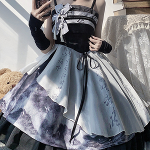 安妮的包裹原创正版lolita丘陵op新中式水墨风少女旗袍日常连衣裙