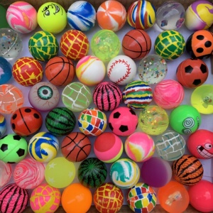 包邮38号混装弹力球儿童弹弹球扭蛋机玩具球实心橡胶球跳跳球.