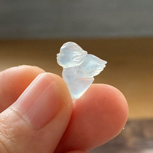 翡翠花仙童天然玉石吊坠天使仙子珠宝精灵项链锁骨链冰种挂件坠