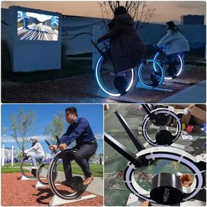 动感发电单车网红设备自行车发电机装置虚拟骑行软件智慧公园项目