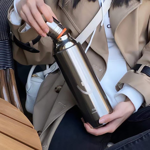comika大茶杯超大容量不锈钢保温杯随身便携旅行高颜值网红水杯女