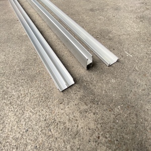 推拉滑槽移门导轨山字槽5mm玻璃移门滑轮趟门滑不锈钢h槽底槽