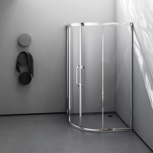 淋浴房弧扇形整体干湿分离卫生间玻璃隔断移门浴室不锈钢圆形定制