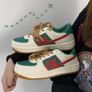 小众id定制哭泣配色板鞋女原创ins潮百搭街拍日系小白鞋港风运动